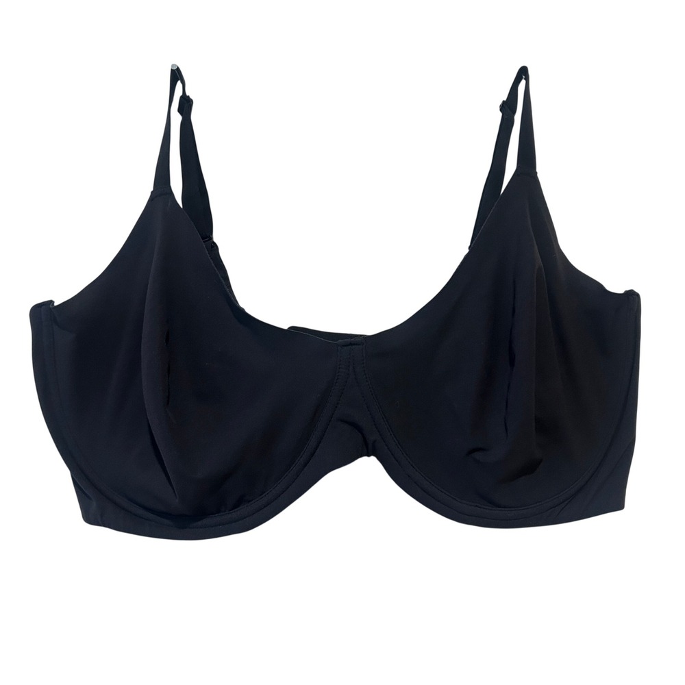 Skims Womens Bra 46DDD Black Underwire Unlined Fits Everybody Onyx